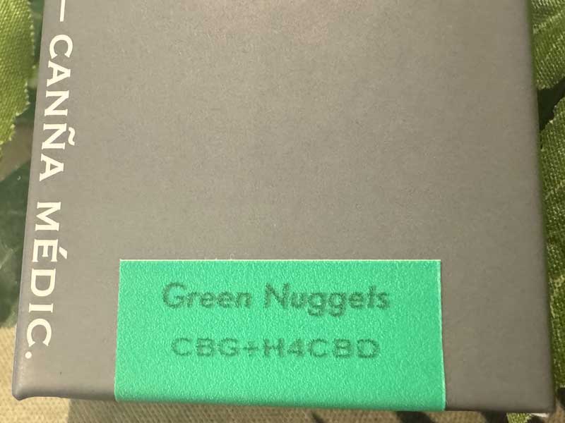 Paak Canna Medic CBG D Lbh Green Nuggets 0.5 ml CBGAH4CBD live resin cartridge