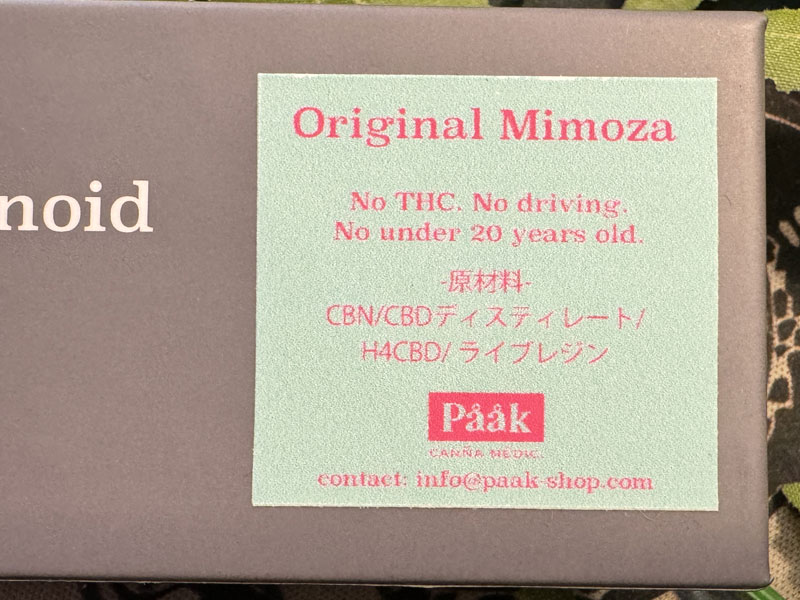 Paak Canna Medic CBN D Lbh Original Mimoza 0.5ml CBN live resin cartridge