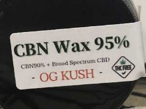 Second Life CBD/CBN Wax 95%/OG KUSH/1g CBND Total Cannabinoid95%AwveyAvt@Cey