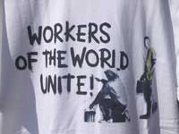 Banksy oNV[@XeVA[g@OtBeB[TVcAS/S Tee from UK Workers Of The World Unite