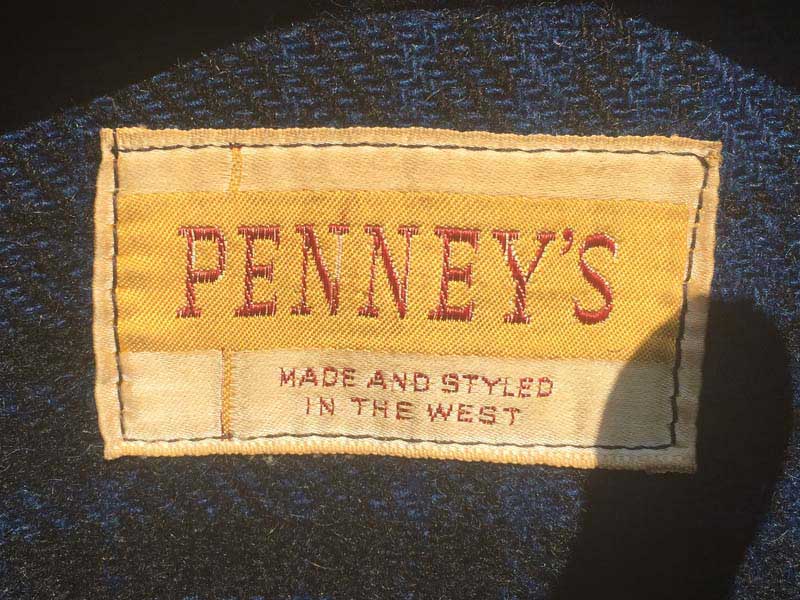 Vintage、Used、1950年代 PENNEY'S 青い ブロックチェック ウール ジャケット
