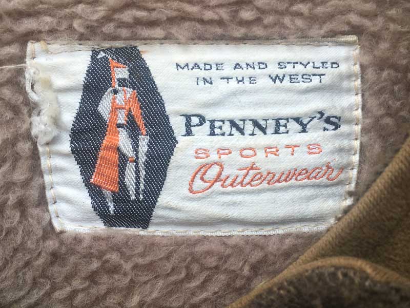 Vintage US 古着、1950年代、PENNEYS ペニーズ 柔らかニットのチンスト付、スエード切替のカーディガン