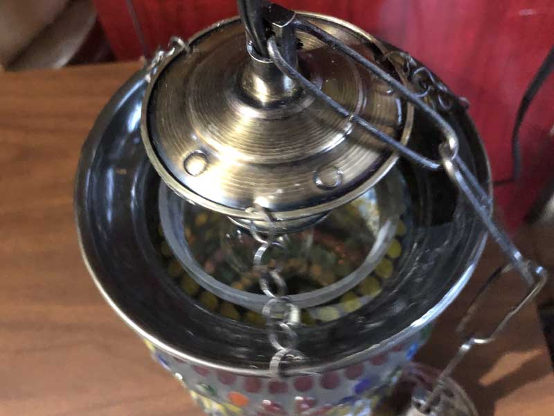 �V�i Mosaic Lamp�A���z�I�ȃC���h�݂̒艺���� ���U�C�N�����v ���a12cm