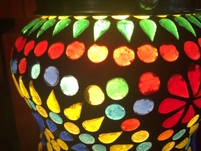 �V�i Mosaic Lamp�A���z�I�ȃC���h�݂̒艺���� ���U�C�N�����v ���a12cm