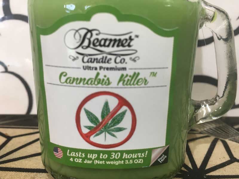 Made in USA r[}[ JirXL[ LLh Beamer 4oz Mini Cannabis Killer Scented Candle