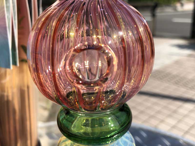 Vi Send Up Art Glass Incense Burner/Doll Tricolor Stand A[gKX̂ X^h^Cv