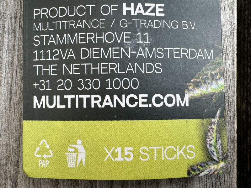 Haze Holland�� CANNABIS INCENSE STICKS NAG CHAMPA CANNABIS �w�C�Y �J���i�r�X�̍���̂���