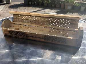 �C���h�̃}���S�[�E�b�h�̂�������&�������� 6�p�`�@�����^ Mango Wood Incense Stand & Case 