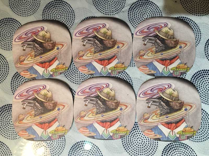 ABRAXAS COFFEESHOP/ アムステルダムのコーヒーショップ アブラクサスのコースター6枚セット