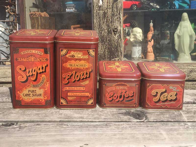 �V�i Vintage Replica Canisters �r���e�[�W ���v���J�̃L���j�X�^�[�Z�b�g�l�p�^�A�ی^