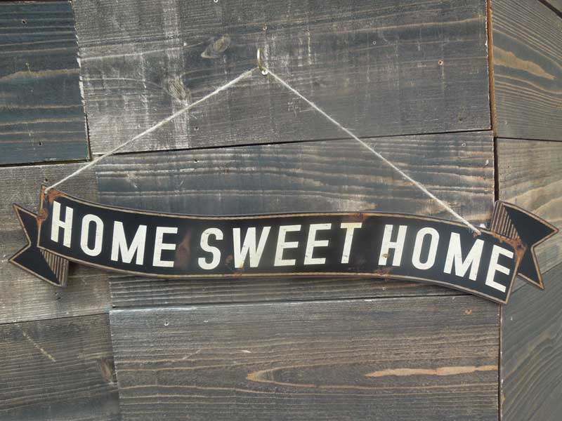 Vi Spice Shabby Tin Plate Home Sweet HomeA Antique H fW^vg ̃uL̊Ŕ